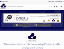 Tablet Screenshot of concretesociety.co.za